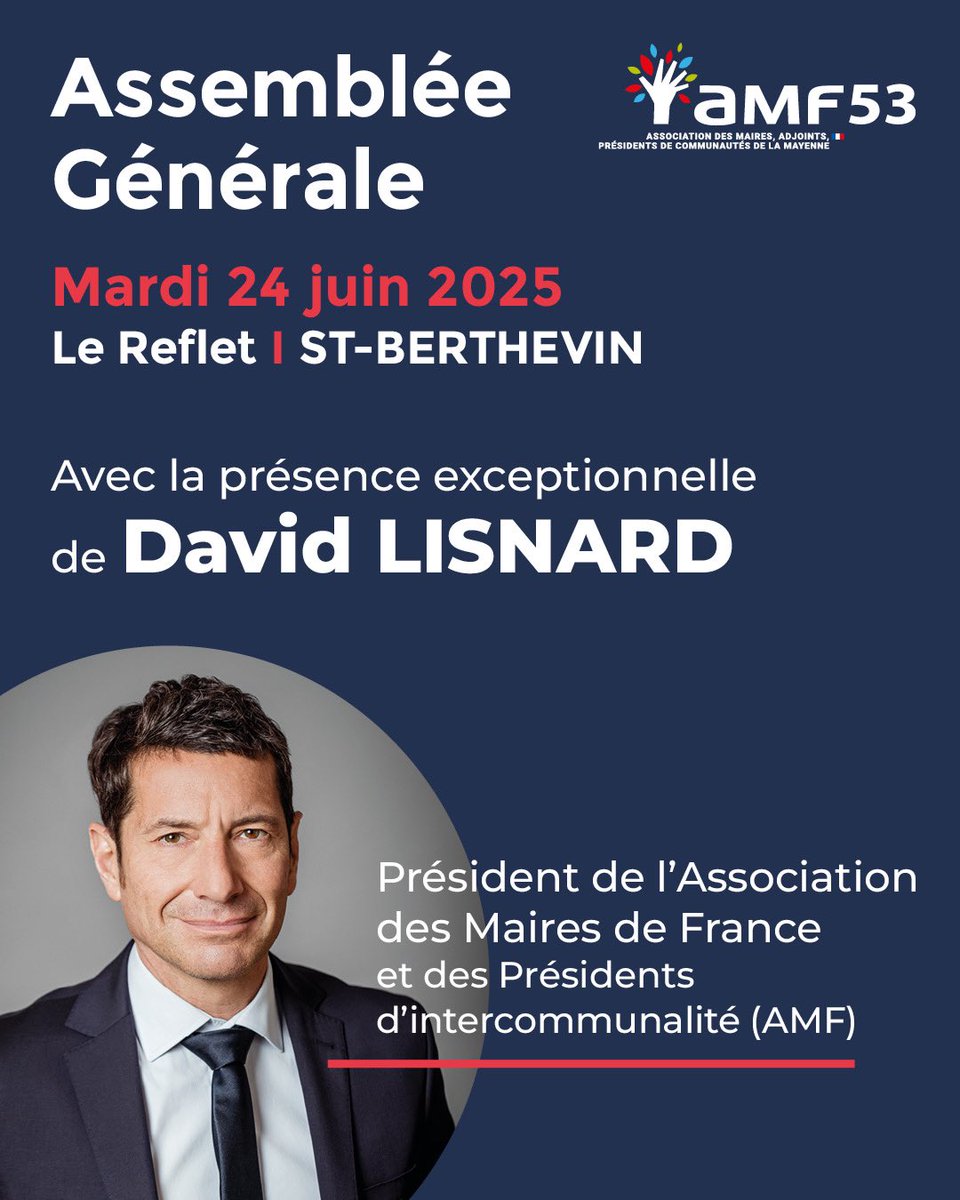 Yannick BORDE (@yannickborde) on Twitter photo Aujourd'hui j'accueille à <a href="/saintberthevin/">Saint-Berthevin</a> <a href="/davidlisnard/">David Lisnard</a> en sa qualité de Président de <a href="/l_amf/">AMF | Association des maires de France</a> pour l'AG de <a href="/AMF_53/">AMF 53</a> l'occasion d'évoquer la nécessité de réenchanter le mandat d'élu local à quelques mois des élections municipales <a href="/BalandraudJoel/">Balandraud Joel</a> <a href="/HorizonsLeParti/">Horizons</a> <a href="/Horizons53/">Horizons | Mayenne</a> #maires Aujourd'hui j'accueille à <a href="/saintberthevin/">Saint-Berthevin</a> <a href="/davidlisnard/">David Lisnard</a> en sa qualité de Président de <a href="/l_amf/">AMF | Association des maires de France</a> pour l'AG de <a href="/AMF_53/">AMF 53</a> l'occasion d'évoquer la nécessité de réenchanter le mandat d'élu local à quelques mois des élections municipales <a href="/BalandraudJoel/">Balandraud Joel</a> <a href="/HorizonsLeParti/">Horizons</a> <a href="/Horizons53/">Horizons | Mayenne</a> #maires