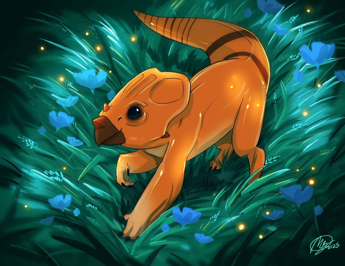 Dolores the baby Aquilops from Jurassic World Rebirth. I still don't know much about her, but I already love her!

#dolorestheaquilops #dolores #paleoart #jurassicworldrebirth #aquilops #jurassicworld