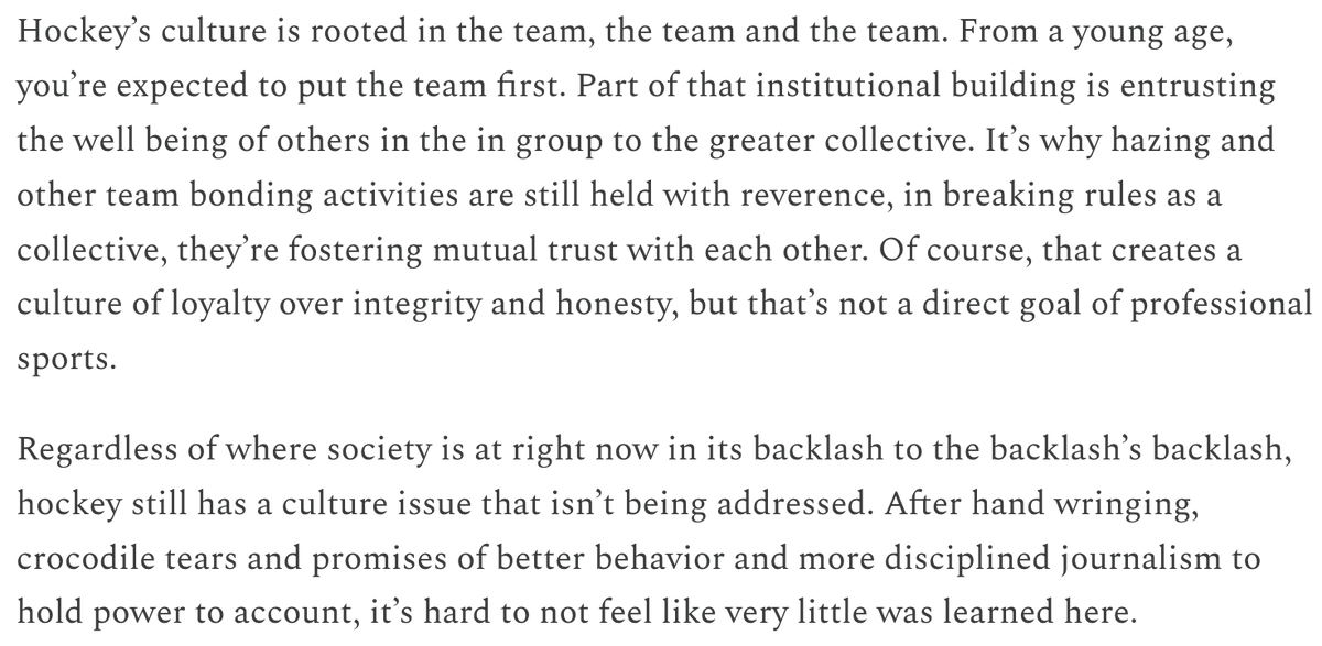 4thlineprincess's tweet photo. nick is absolutely right. time and time again, we have seen the league and the sport rear its ugly, violent head far more often than anyone in the sport’s orbit wants to admit. https://t.co/3yS4CdHEeV