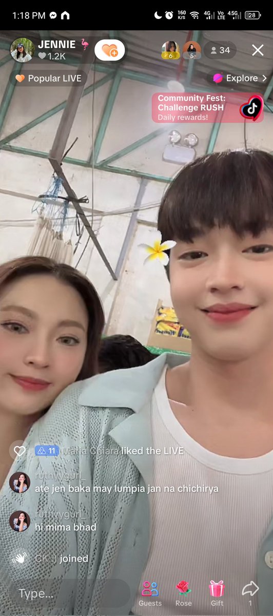 mcpericas's tweet photo. "HI LIVE" sabi ni Rabin now from Miss Jennie's TikTok Live 🫶🏿
May shino shoot daw sila nila @angela_muji #RabinAngeles #RabGel https://t.co/bjK13XLSv5