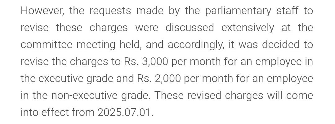 Dinidu de Alwis (@dinidu) on Twitter photo Absolutely shameful behaviour from <a href="/ParliamentLK/">Parliament of Sri Lanka</a> staff and the members.
A) This isn't the military with an enlisted and officer's mess to have two types of meals.
B) A full meal will now cost less than 120/= per day. What absolute cheapskates. Absolutely shameful behaviour from <a href="/ParliamentLK/">Parliament of Sri Lanka</a> staff and the members.
A) This isn't the military with an enlisted and officer's mess to have two types of meals.
B) A full meal will now cost less than 120/= per day. What absolute cheapskates.