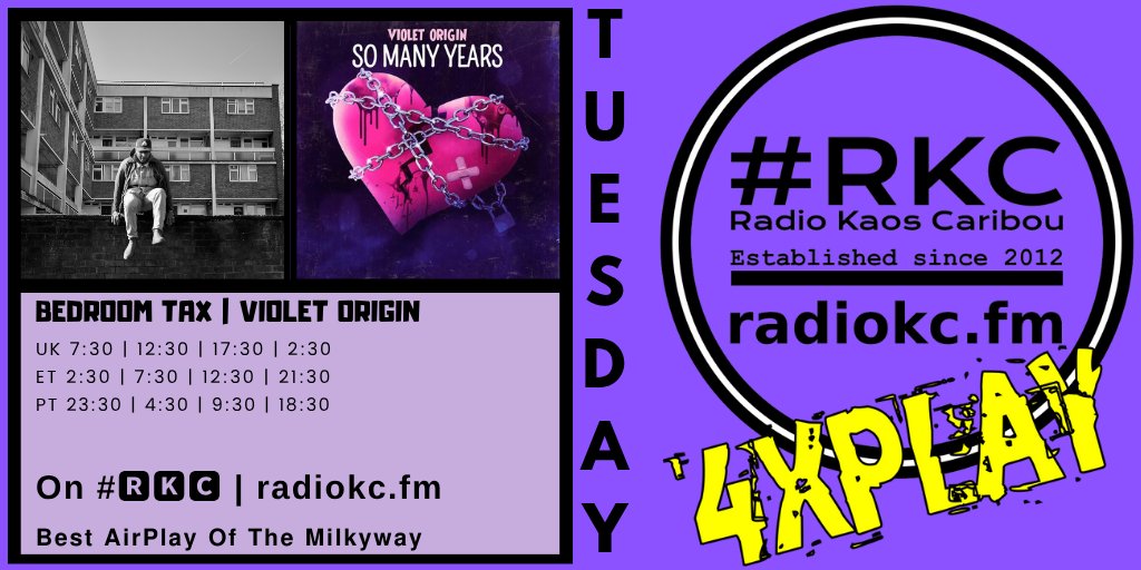 #π₯ππ (@radiokc) on Twitter photo ββββββββββββββ
#TUESDAY 6β24 π°π
π£πππ¬π¦ NOW
π΄<a href="/BedroomTaxBand/">BEDROOM TAX</a> - Head Above
π fb.com/bedroomtaxmusiβ¦
π΄<a href="/violet_origin/">Violet Origin</a> - Doubt
π fb.com/VioOrUK
on #ππ
Ίπ
² π» radiokc.fm
ββββββββββββββ ββββββββββββββ
#TUESDAY 6β24 π°π
π£πππ¬π¦ NOW
π΄<a href="/BedroomTaxBand/">BEDROOM TAX</a> - Head Above
π fb.com/bedroomtaxmusiβ¦
π΄<a href="/violet_origin/">Violet Origin</a> - Doubt
π fb.com/VioOrUK
on #ππ
Ίπ
² π» radiokc.fm
ββββββββββββββ
