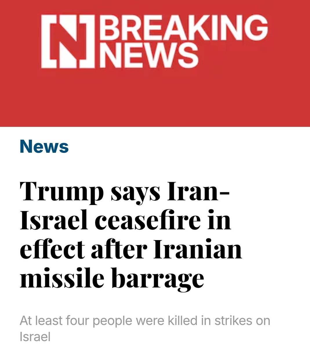 Iran and Israel yet to confirm