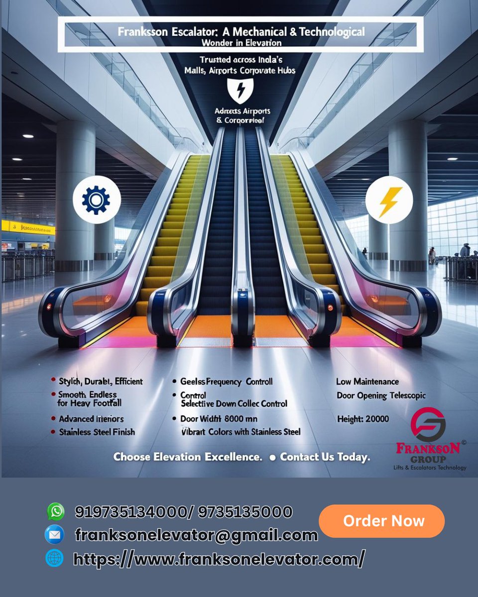 FranksonEl22317's tweet image. 🚀Rise Smarter with Frankson

Learn more:
📱 Call: +91 97351 34000 / 97351 35000
📧 Email: franksonelevator@gmail.com
🌐 Visit: franksonelevator.com

 #SmartMobility #FranksonElevators #InnovationInMotion  #FutureOfElevation #FranksonEscalators #EngineeringExcellence