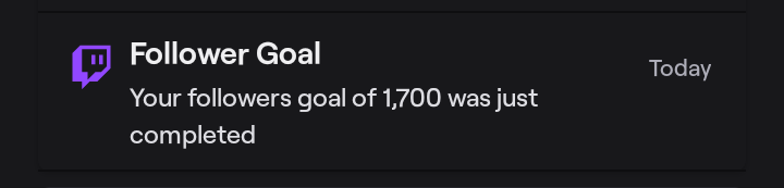 WE HIT 1.7K!!!! YOU ALL ARE SO SWEET. I CAN'T THANK YOU ENOUGH FOR SUPPORTING ME. THIS IS SO CRAZY TO ME AHHHH 
twitch.tv/roguechickttv
#streamers #gaming #gamergirl #Community #goals #gamers
