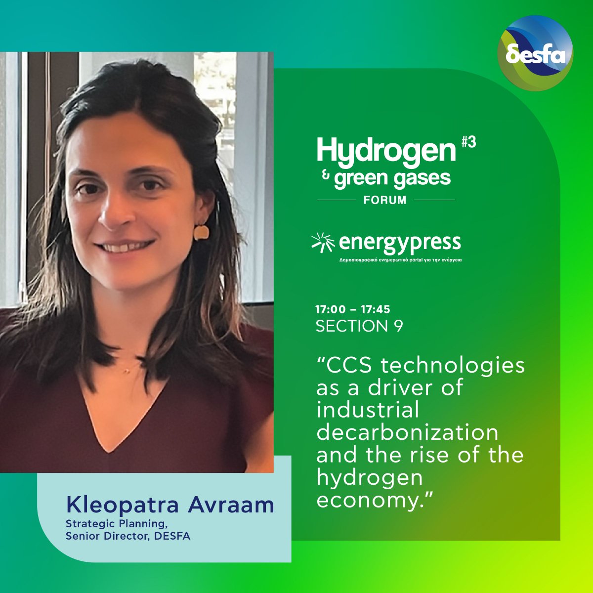 <a href="/desfa_gr/">DESFA GR</a> joins the 3rd Hydrogen &amp; Green Gases Forum in Athens by <a href="/energypress_gr/">energypress</a>.

🔹 Maria Rita Galli DESFA CEO speaks on the opening panel on energy transition
🔹 Michalis Thomadakis DESFA Chief Strategy &amp; Development Officer presents on hydrogen &amp; biomethane infrastructure
🔹
