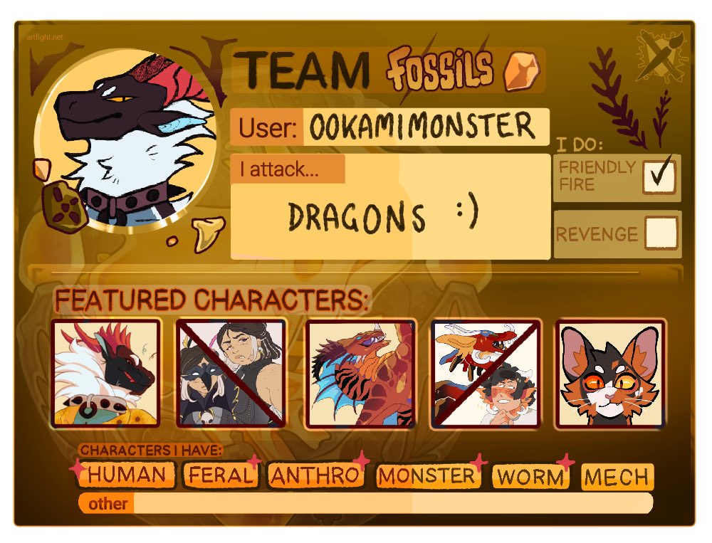 :) 

artfight.net/~OokamiMonster