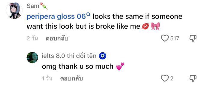 reviewchoey's tweet photo. เจอแบรนด์ไทยร้อยกว่าบาท! คล้าย peripera 06 ที่ พส ต่างชาติเคาะหลายคนว่าสีคล้าย dior 20 (ที่ พส ต้นโพสใช้ในคลิป) Meilinda กลอสสี 08 คล้ายมาก ทั้งสีทั้งเนื้อ สวยยยยยยยย🍒✨ https://t.co/dbzyaOrdUY