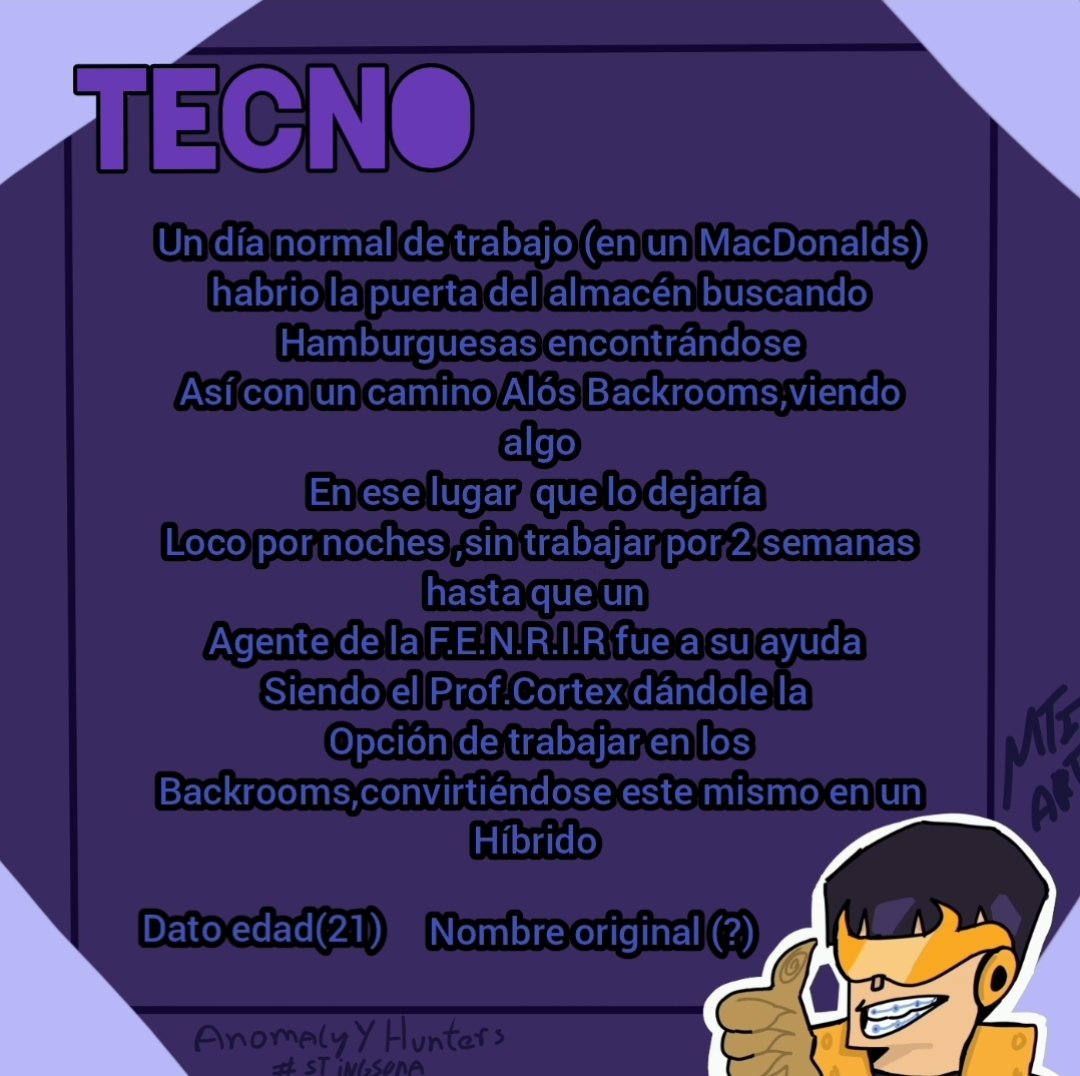 matsumoto_jijii's tweet photo. 🟪El Novato listo para🟨 combatir en los Backrooms
🟨Tecno🟪 espero les guste mi diseño
#AnomalyHunters #Stingsona https://t.co/tpntQaFSI9