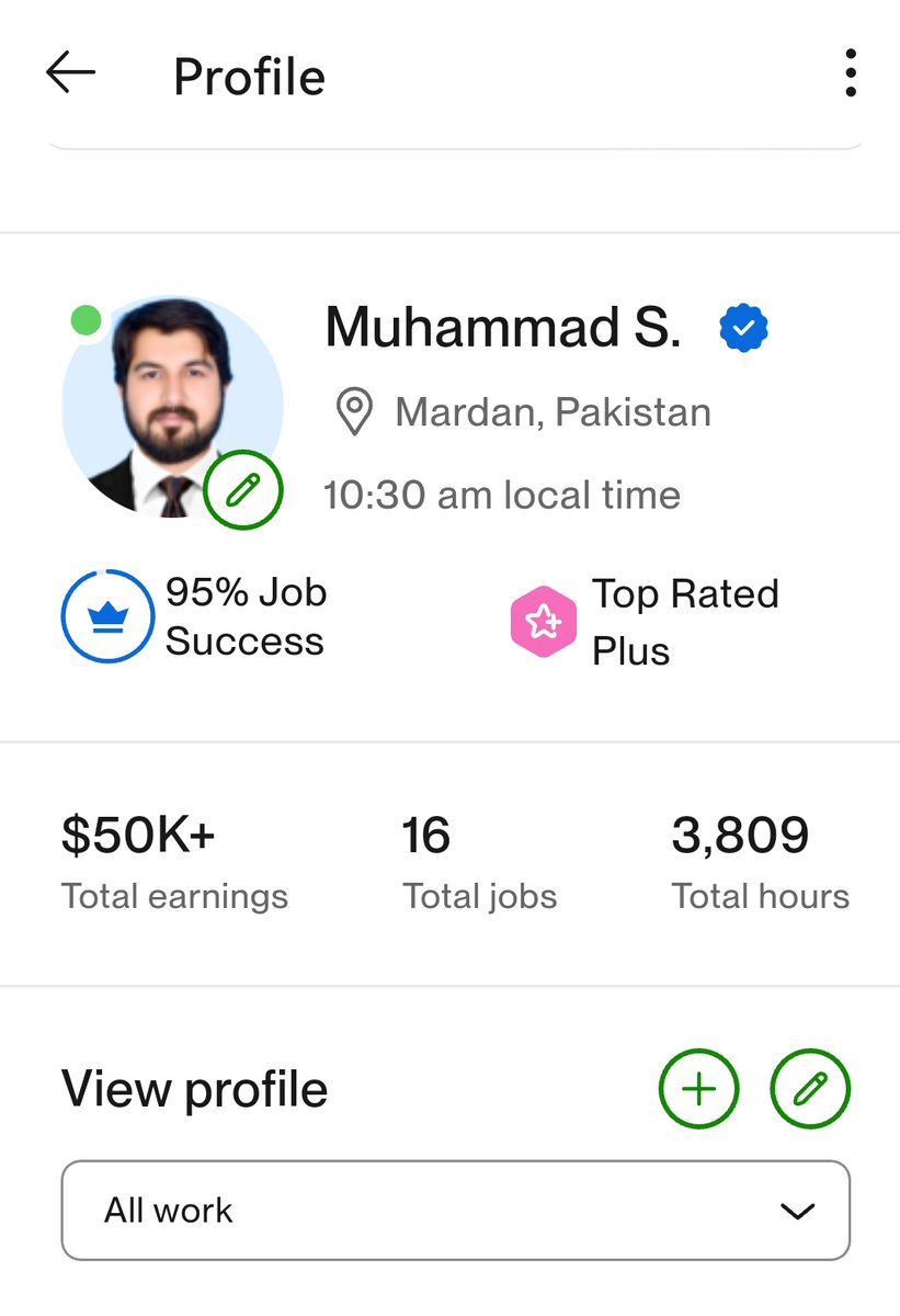 ShoaibkhanMo's tweet photo. Thrilled to share that I 've officially crossed $50K+ on upwork.
Gratful for every client, challenge, and opportunity that helped me grow along the way. Freelancing has its Ups and downs, but milestones like this make it all worth it.
@remoteoliver @Upwork @gbengabiyi @MorganOMed https://t.co/ZwWnMwbVD0