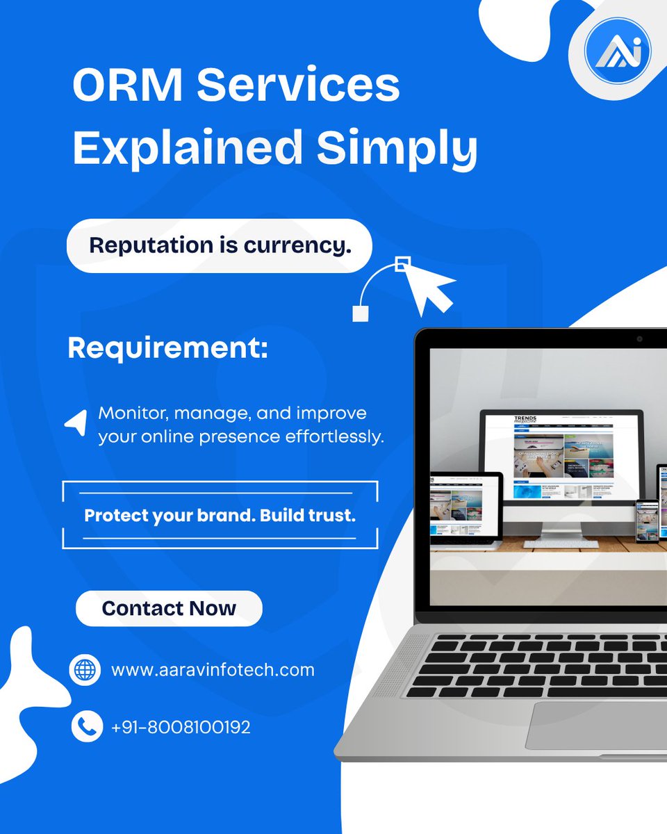 aaravinfotech's tweet image. 💬 Your online image = your digital currency.
Don’t let a negative review cost you business.
Aarav Infotech helps you monitor, manage, and improve your brand reputation effortlessly.

🌐aaravinfotech.com

#OnlineReputation #ORMServices #BrandReputation #ReputationManagement