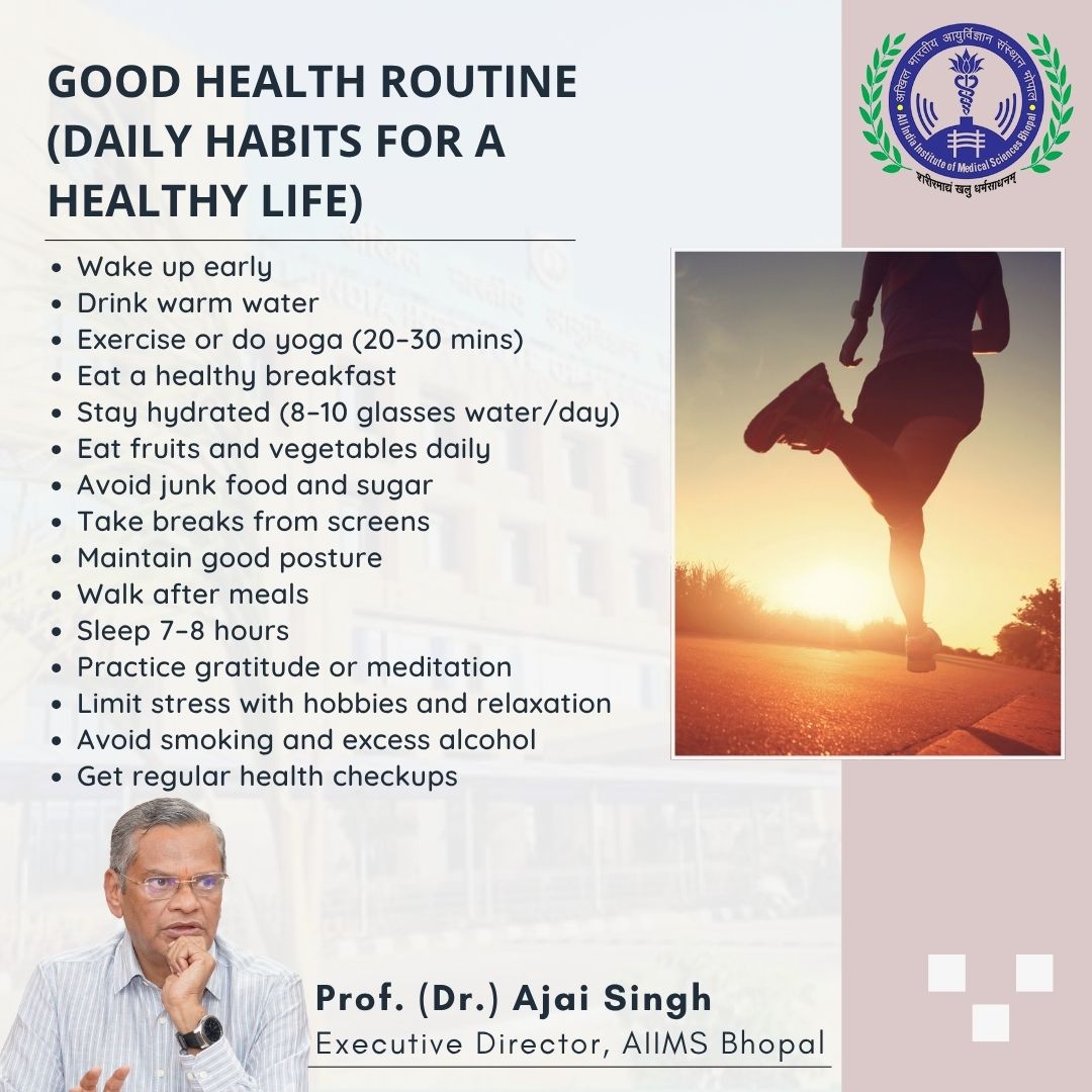 DrAjaisingh_'s tweet photo. Good Health Routine
(Daily Habits for a Healthy Life)
#goodroutine #healthylifestyle https://t.co/KOFXQQDhK6
