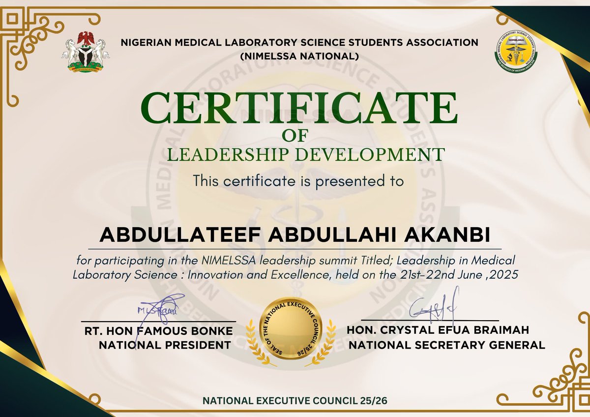 Abdullatee39645's tweet image. Honored to be part of the NIMELSSA National Leadership Summit — a gathering of visionary minds and passionate changemakers. Leadership is not a position, it&apos;s a responsibility — and this is just the beginning.💡🩺💪

#NIMELSSA #LeadershipInAction #MLSLegends  #As_SaotySpeaks