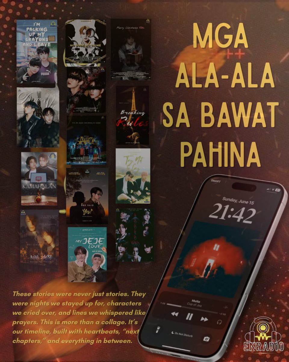 This is ENRADIO 🎙️

Sariling multo ng ENRADIO ‘to. These weren’t just stories, they became ghosts that never left us. Some AUs may have ended, pero sorry na lang… minumulto pa rin tayo ng alaala. 👻👻
