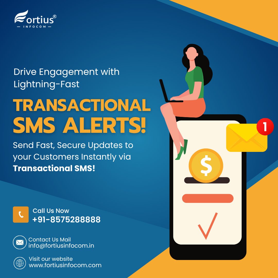 fortiusinfocom's tweet image. 🚀 Connect with customers in seconds!

📲 Send instant alerts, OTPs &amp;amp; updates anytime with Transactional SMS.

✅ Fast delivery
✅ 24/7 engagement
✅ Order &amp;amp; payment notifications

📞 +91 8572 88888
🔗 Try Now: fortiusinfocom.com/bulk_sms
#TransactionalSMS #StayConnected