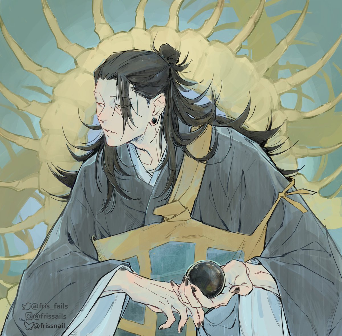 fris_fails's tweet photo. bd gift for june.mizu on ig!
she's blessing us with suguru art every day, so she deserves one too.

#jjk #sugurugeto https://t.co/ABdd2FdMML