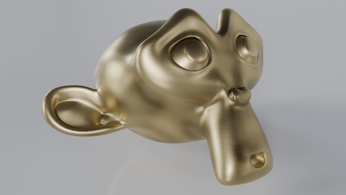 fierlyan's tweet photo. Creating realistic metal textures is one thing.❌

Creating a custom brushed bronze PBR material that sells a real product? That’s another level.✅

Here’s how I built a fully procedural bronze shader for a client's door handle product in Blender 🧵👇 https://t.co/qrZCNzfHPC