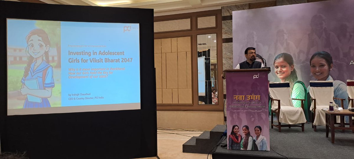 “Investing in adolescent girls is the ultimate multibagger stock,” said <a href="/Indrajit_PCI/">Indrajit Chaudhuri</a> , CEO, PCI India, at Nava Umang in Ranchi—calling on all to act now to build a generation of unstoppable women in Jharkhand.
#NavaUmang #UMANG_Project #AdolescentEmpowerment #BETI #PCIIndia