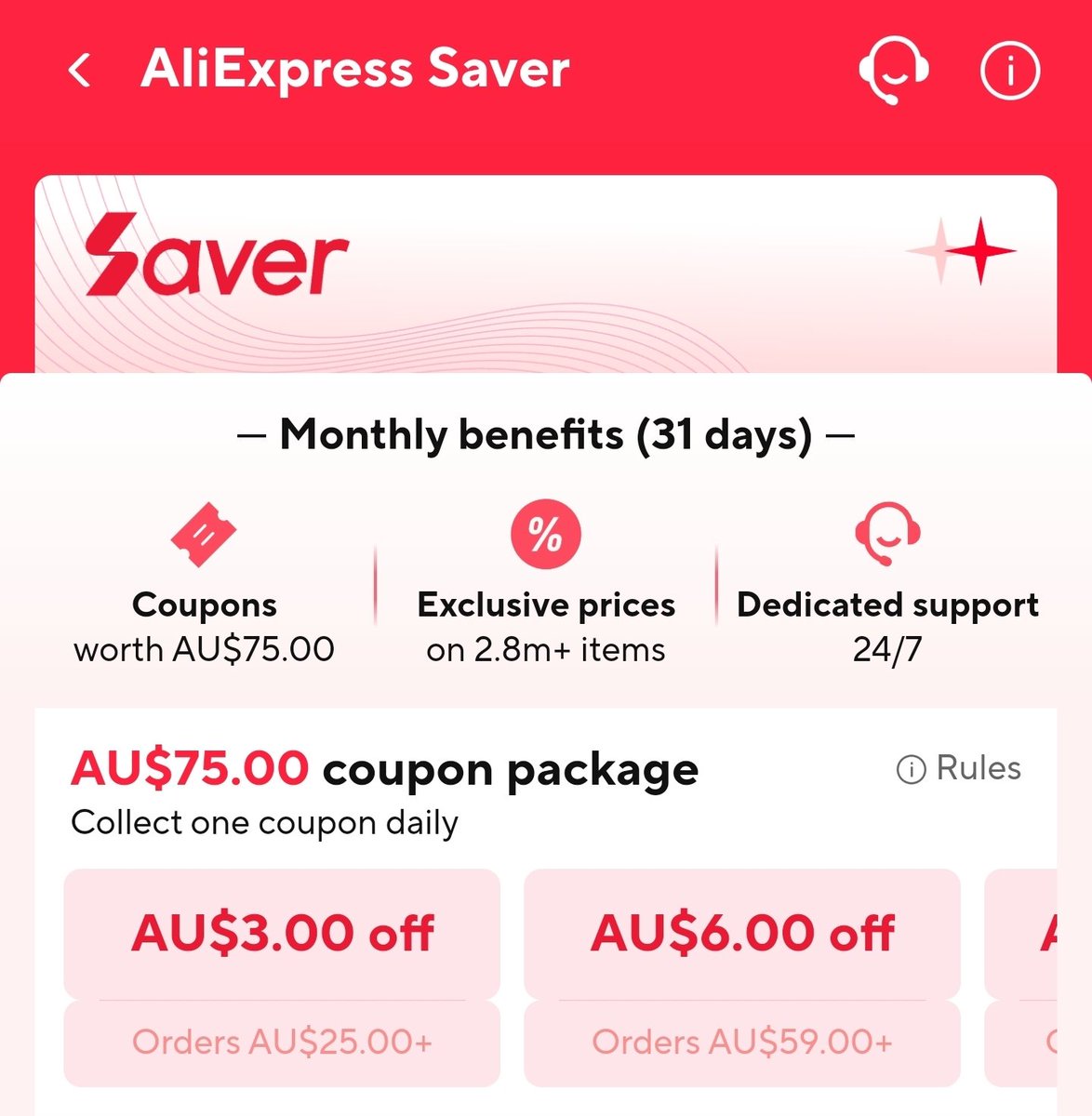 VaperNt's tweet image. Buyer beware : @AliExpress_EN saver subscription AU$9.47 exc GST per month for coupons worth AUD$75 with conditions means you would need to spend AUD$719 within 48hours of coupon issued to receive the full $75

Meanwhile buyer protection is still a risk.

#AVOID