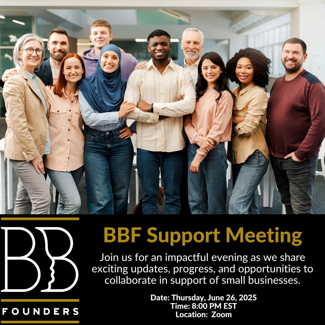 🖤 You Are Invited To The Black &amp; Brown Founders Supporters Meeting

📅 Date: Thursday, June 26, 2025
🕗 Time: 8:00 PM EST
 📍 Location: Zoom

✅ RSVP Today!
 blackandbrownfounders.com/bbfsupportersm… 

#BlackAndBrownFounders #BBFSupporters #SmartMoney #BizScoreLine #EntrepreneurshipMatters