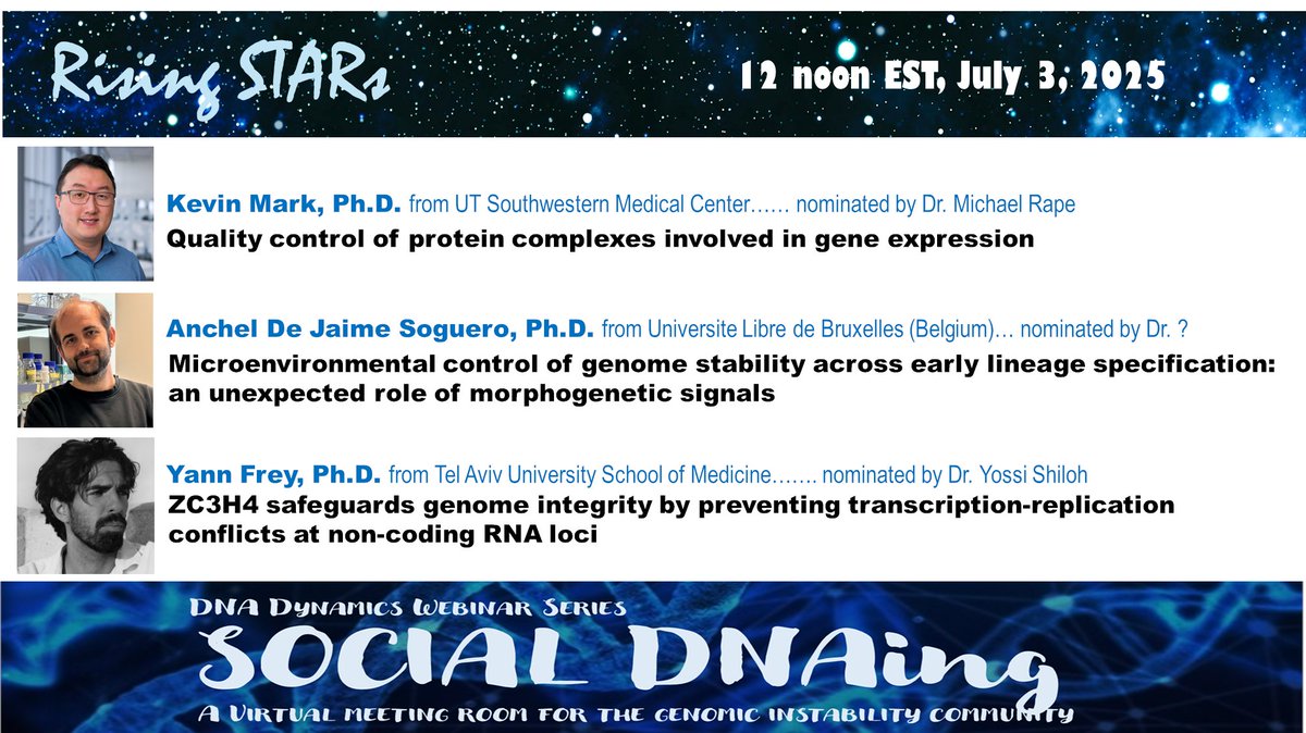 Thank Dr. Blanco for a wonderful talk. Before July 4th, please join Social DNAing and tune to three young stars! Please sign up at cancer.columbia.edu/research/progr…