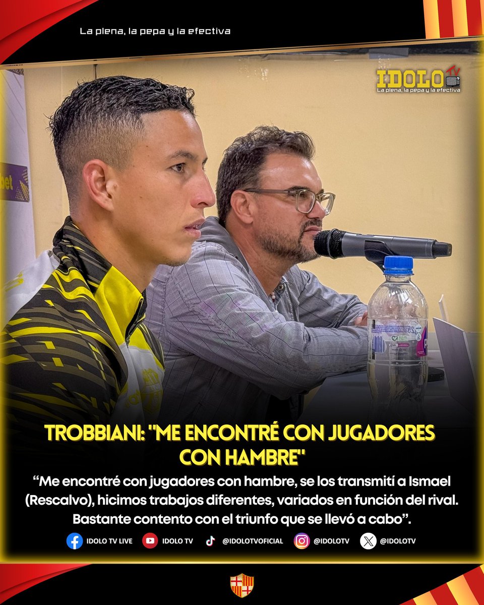 Trobbiani dice que se encontró jugadores con hambre, con razón hay unos que están panzones‼️