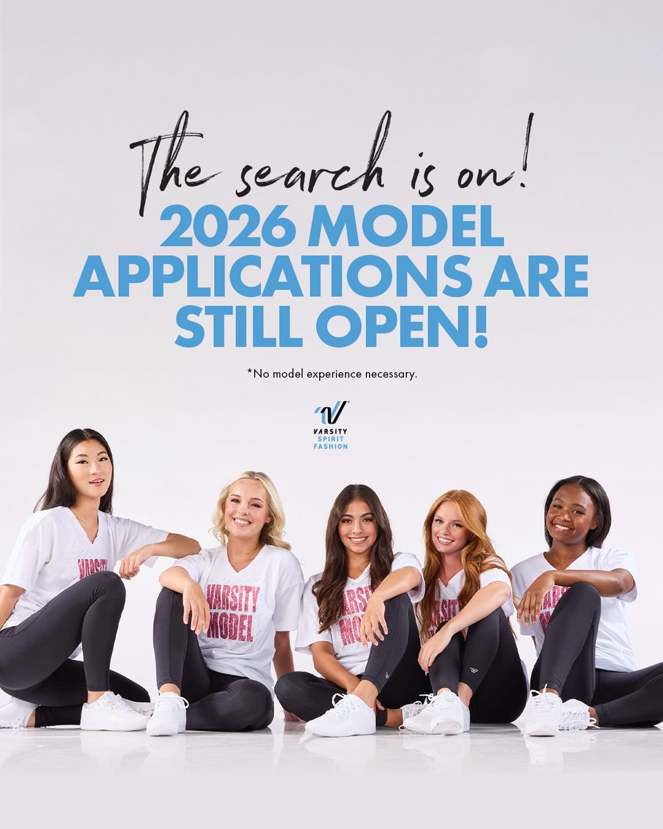 ⏳ One week left! Varsity Spirit Fashion Model Applications close Friday, June 27! If you're a school cheerleader or dancer between the ages of 15–21, this is your moment to shine. Must be on your school's team for the 2025–2026 season. Apply now ➡️ bit.ly/4bHpV7J