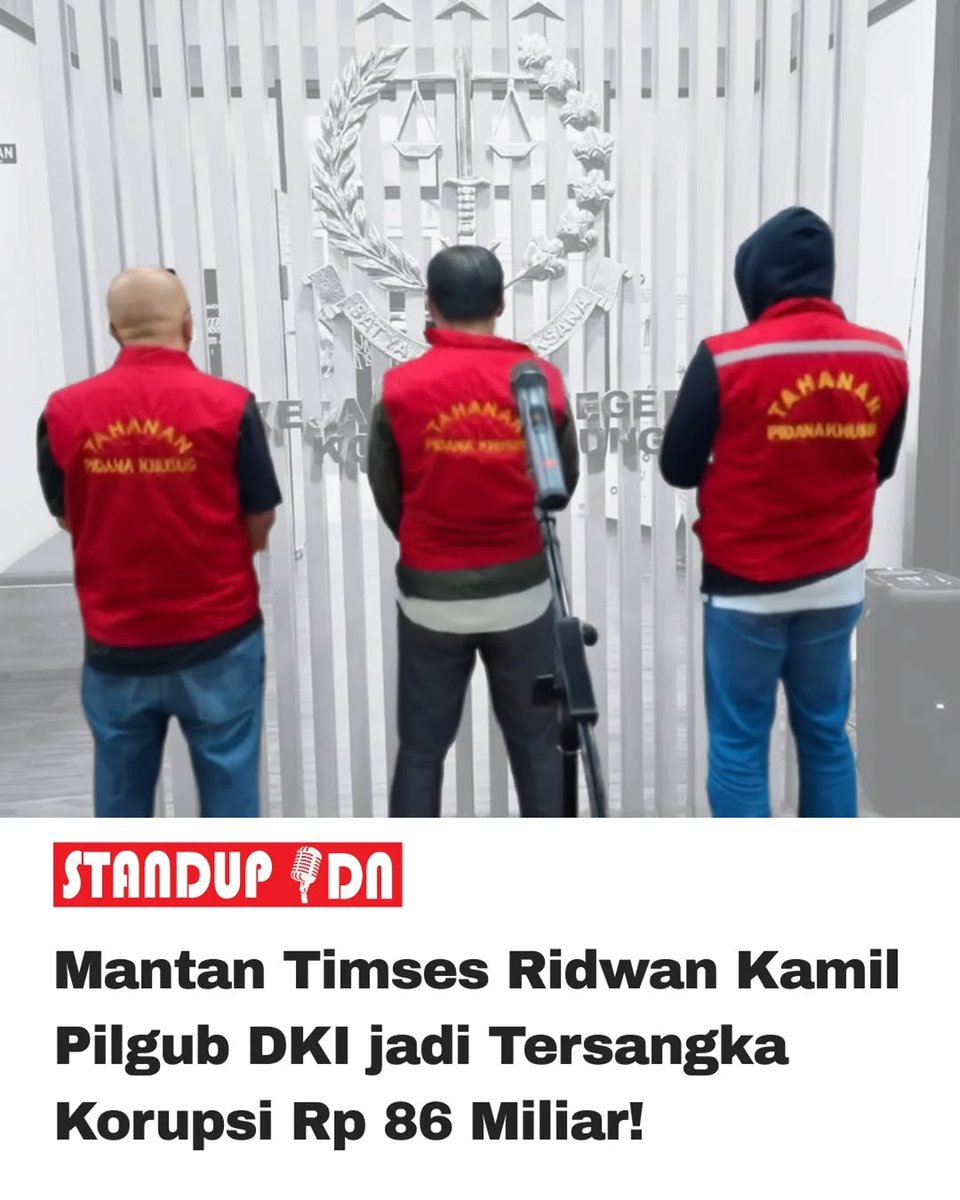 Begin Troys, mantan timses Ridwan Kamil di Pilgub DKI, kini ditetapkan sebagai tersangka korupsi Rp 86 miliar!

Kasus ini menyeret skandal proyek PT Energi Negeri Mandiri dan PT Serba Dinamik Indonesia.
Modusnya? Kerja sama bodong, izin tanpa kajian, dan uang negara pun raib.
