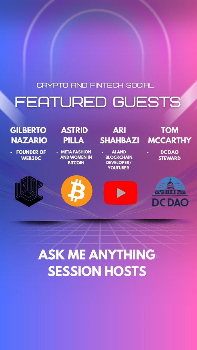 Gilberto (@gilbert787) on Twitter photo CRYPTO & FINTECH SOCIAL (6.28.2025)
๐ง DJ. ๐ฅ Vibes. ๐ช Real conversation
Because small business are not going to onboard themselves , we serve them with a healthy crypto buffet.
joineclectic.com/upcoming-eventโฆ
Join <a href="/Web3DC/">W3DC ๐ก๏ธ</a> <a href="/DCDAOxyz/">DC DAO</a> <a href="/tmccarthyv94/">Tom McCarthy ๐บ๐ธ/acc ๐บ</a> CRYPTO & FINTECH SOCIAL (6.28.2025)
๐ง DJ. ๐ฅ Vibes. ๐ช Real conversation
Because small business are not going to onboard themselves , we serve them with a healthy crypto buffet.
joineclectic.com/upcoming-eventโฆ
Join <a href="/Web3DC/">W3DC ๐ก๏ธ</a> <a href="/DCDAOxyz/">DC DAO</a> <a href="/tmccarthyv94/">Tom McCarthy ๐บ๐ธ/acc ๐บ</a>