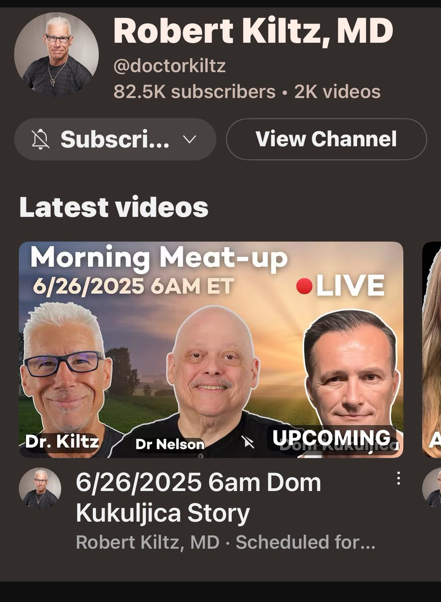 DomMorganFL's tweet image. I will be on @doctorkiltz podcast on June 26th. youtube.com/live/XQ5v9pTyZ…