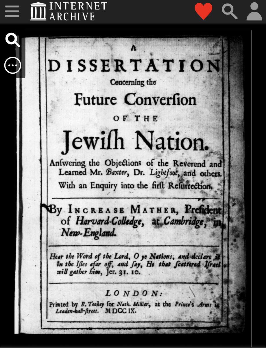 <a href="/RJtheCableGuy/">RJ the Cable Guy</a> <a href="/WassonWatch/">Wasson Watch Co.</a> Puritan Increase Mather disagrees with you in his dissertation (written 1696). As do other great Reformed men whom he quotes in his dissertation such as John Owen, Thomas Goodwin, Joseph Mede, William Twisse and more)

“It cannot be supposed: that God would for Two Thousand Years