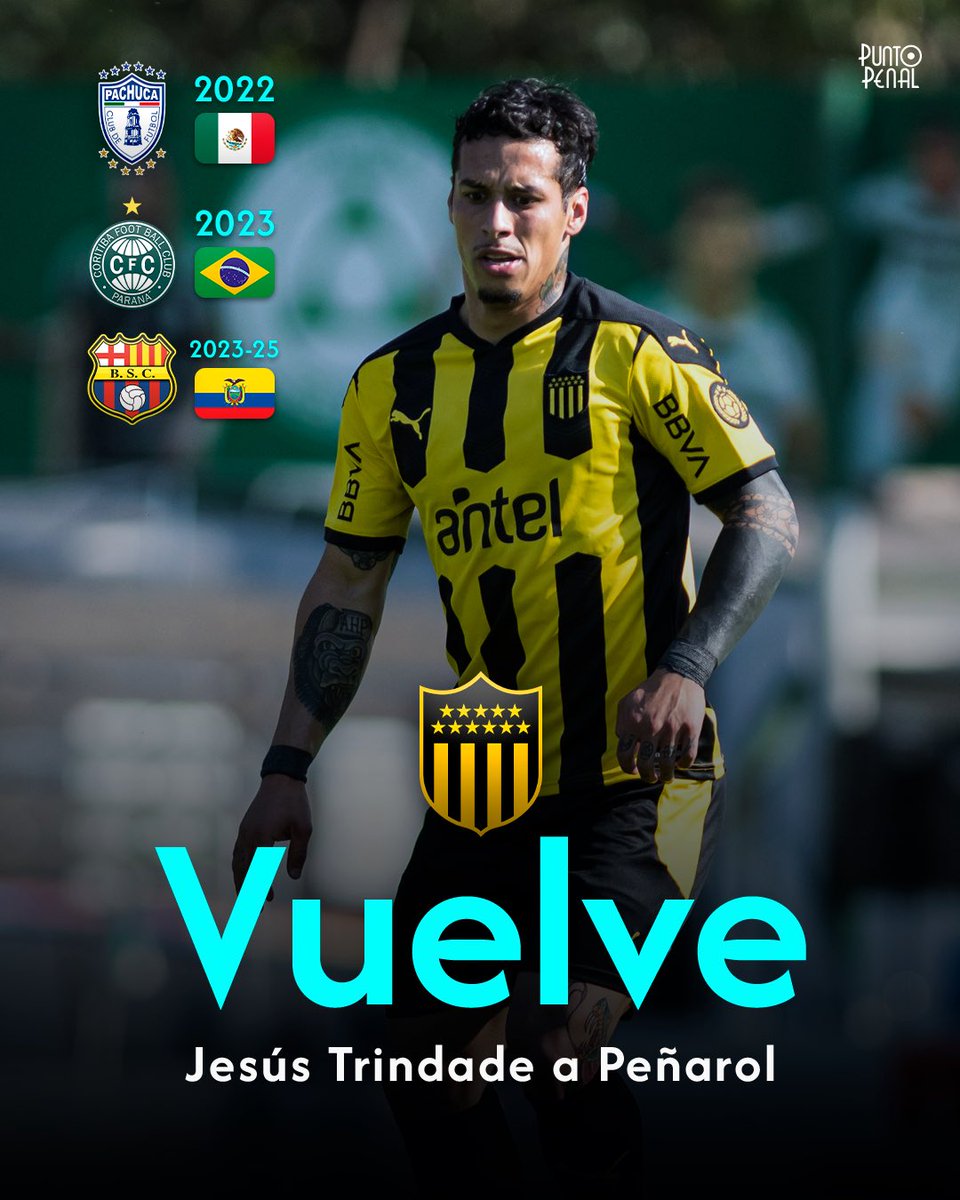 🏆 𝗩𝗨𝗘𝗟𝗩𝗘 𝗝𝗘𝗦𝗨́𝗦 𝗧𝗥𝗜𝗡𝗗𝗔𝗗𝗘 𝗔 𝗣𝗘𝗡̃𝗔𝗥𝗢𝗟

Peñarol abrochó su primera incorporación.