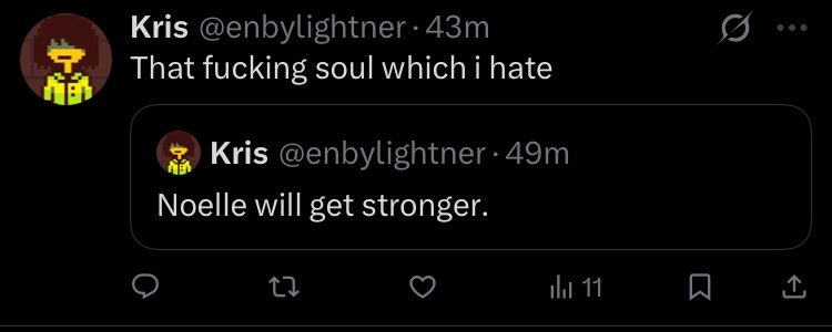 Why is Kris talking to themselves...? Are they okay???