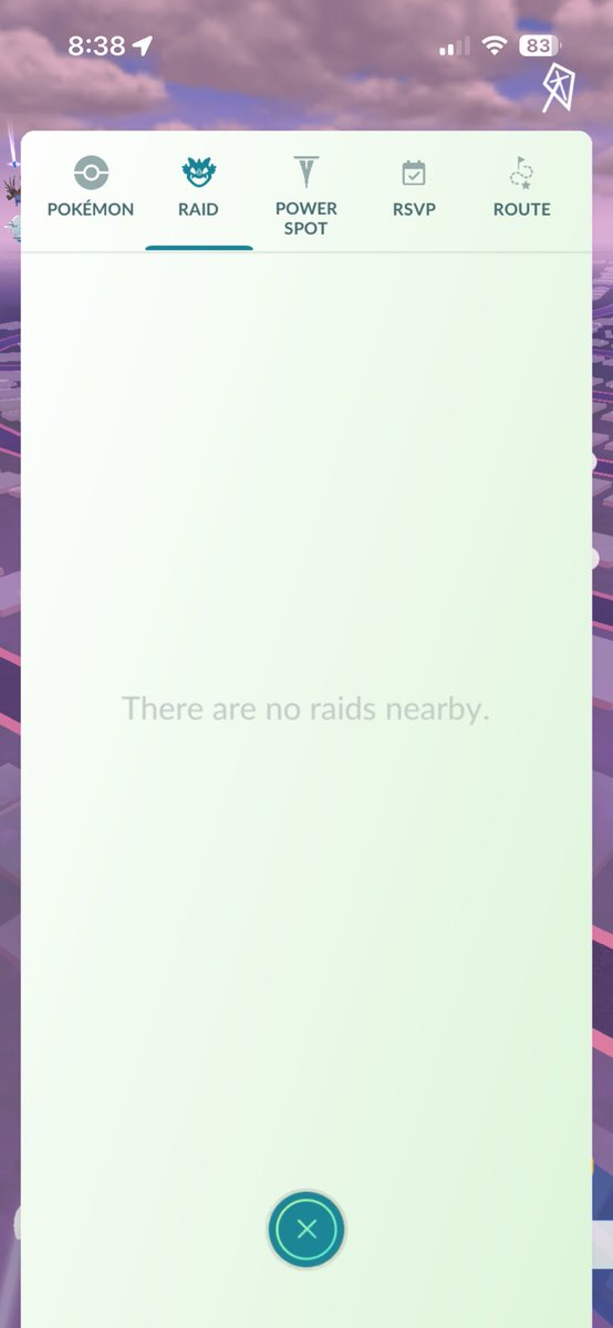 RicardoG_10's tweet photo. @PokemonGoApp @NianticHelp 
why is there no raids anywhere at 8:38 pm? https://t.co/xWzU8VbcyT