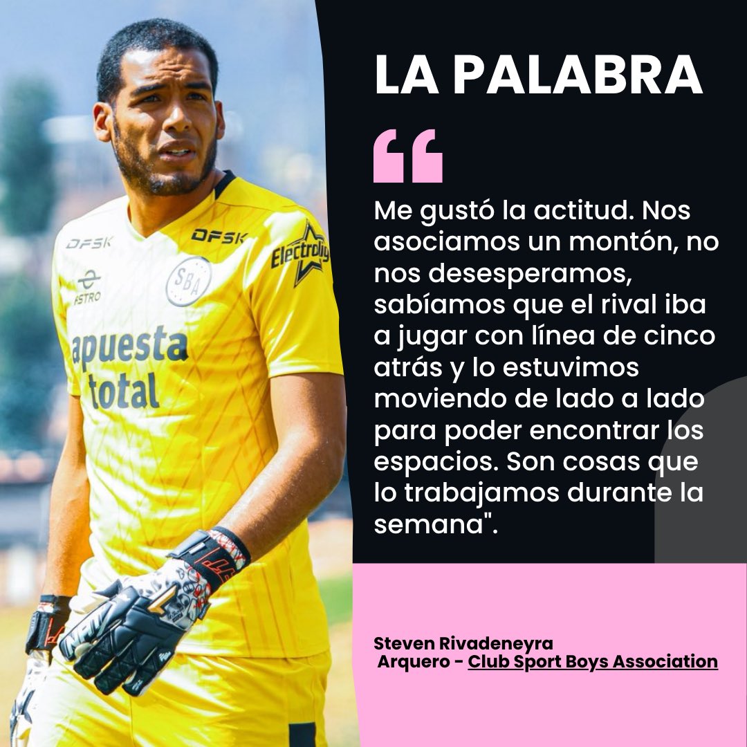 ¡PALABRAS DEL 1️⃣! 🎤Declaraciones de Steven Rivadeneyra: “Un partido bastante difícil. Hoy se nos complicó por momentos, pero supimos tener el resultado a favor rápidamente, así que hay cosas por corregir”.