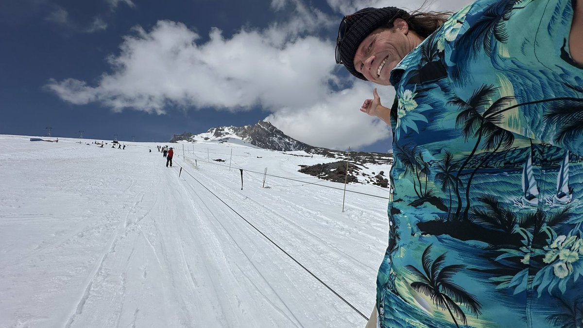 At <a href="/WindellsCamp/">Windells Camp</a> for the week with <a href="/TetonGravity/">Teton Gravity Research</a> and my dad came out to ski a few laps on the volcano with the TGR pros! #mthood