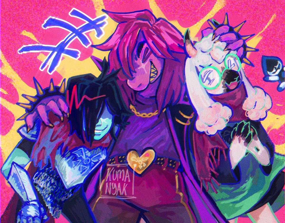 kumanyak_'s tweet photo. #deltarune #deltarunefanart
Fun gang https://t.co/l55CagvxhY