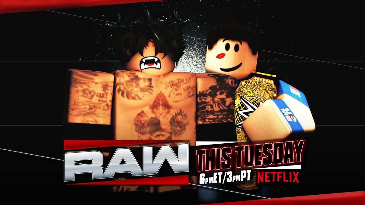 _WWERoblox's tweet photo. Tomorrow Night! | #WWERaw 

@MatthewTheoryRW is set to defend his championship for the first time against @DrBartholmew
-
#USC @letstalkmurda is set to be in action against @TyreekRW 
-
#SaintCircle defends their tag titles against #MetaFour
-
@DivineDamianz takes on @iblameptr https://t.co/Og2sHYm8tl