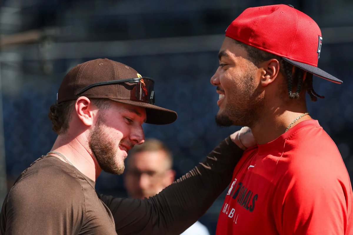 "I’m happy for these guys (in the majors), but I’m mad. That’s my best friend.”

#Padres notes:

The fruit of the Juan Soto trade--the one that bummed out Jackson Merrill--is front and center this week at Petco Park.

Plus a Michael King update. 

sandiegouniontribune.com/2025/06/23/pad…