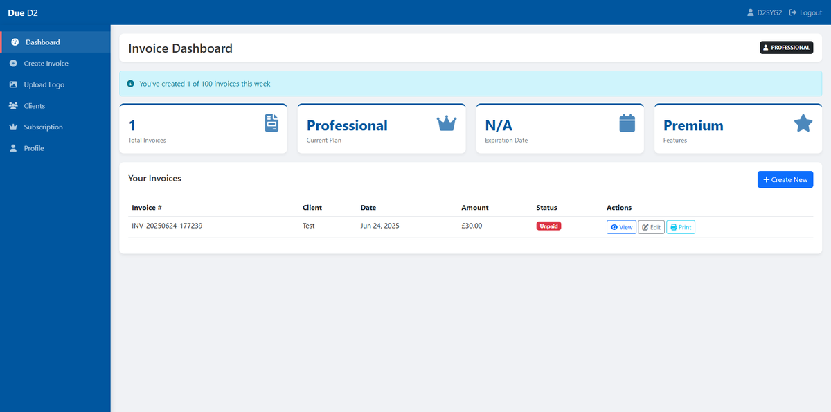 D2Freelancing's tweet photo. Due-D2 Invoice Generator website by D2-Freelancing in development.

Contact us: info@d2freelancing.co.uk

Visit our website: https://t.co/W7vcACSijY

Message us X https://t.co/fvLtryAvrV