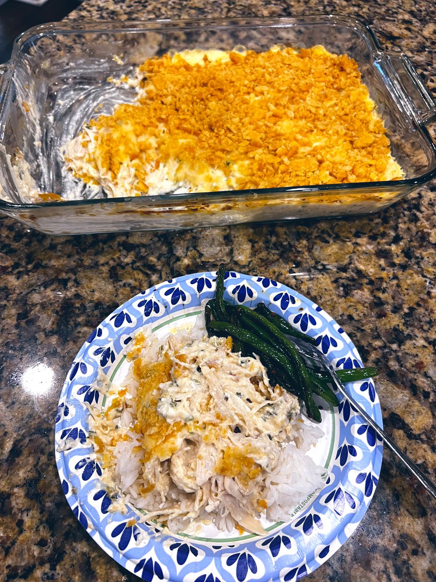 PowellJohnT's tweet photo. Pretty proud of my cheffing today.
1) Channeled my inner Anner today- Cheesy Bread
Cc: @anna_w_wilson
2) Million Dollar Chicken for dinner. A fancy riff on a OHouse Dining hall classic.
Ole #SorryCarter had this to say:
“Dad, This bread is amazing.” 🫶
#RunTheDangBakeryBobo https://t.co/AZeOrFB4pC