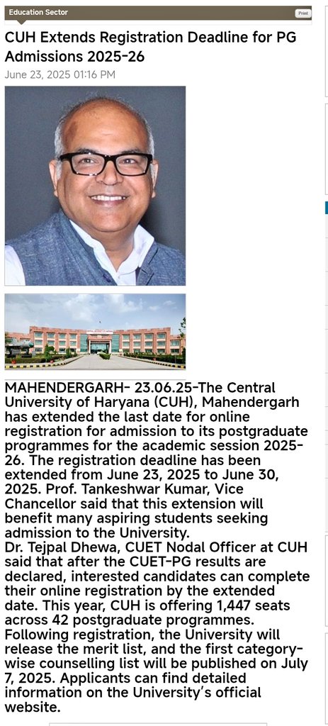 Central University of Haryana tweet media