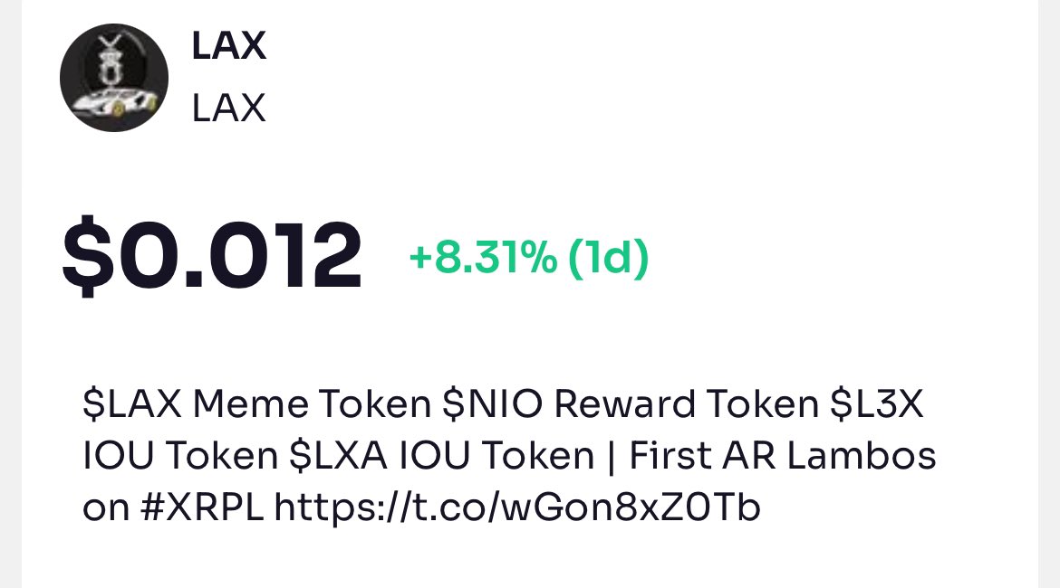 LamboXApes's tweet image. #VroomVroom 
$LAX 🚀