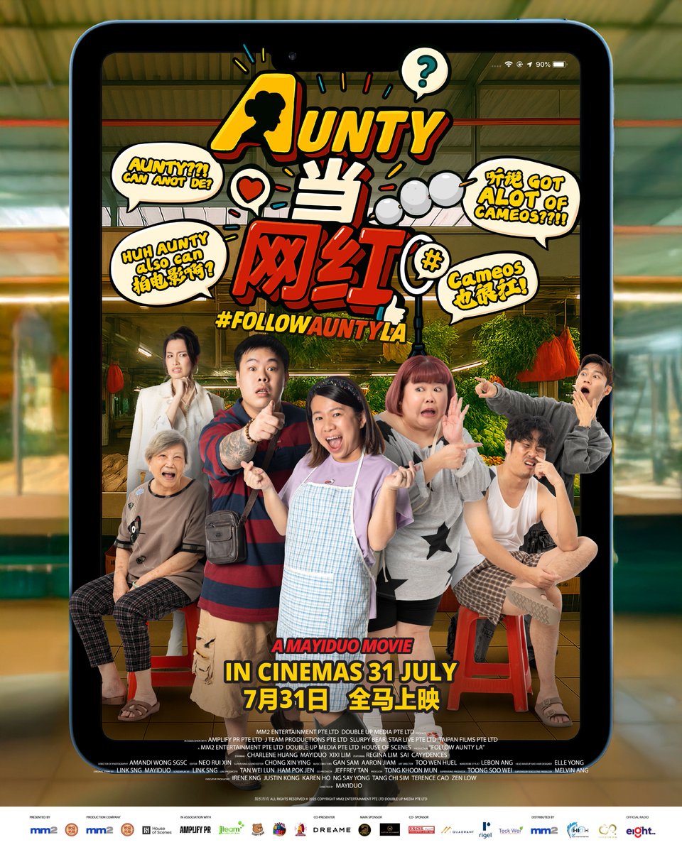 GSCinemas's tweet photo. Aunty also can become influencer? 👀

Don’t miss Mayiduo’s feature directorial debut — starring #Mayiduo, #Charlene黄湘淋, #XiXi茜茜, #Sai, #Regina林昀憓, and #Cayydence — coming to GSC this 31 July 2025! 🎬✨

#FollowAuntyLaMY #Aunty当网红MY #MayiduoMovie #首部新马网红电影 https://t.co/OAaneIjwJr