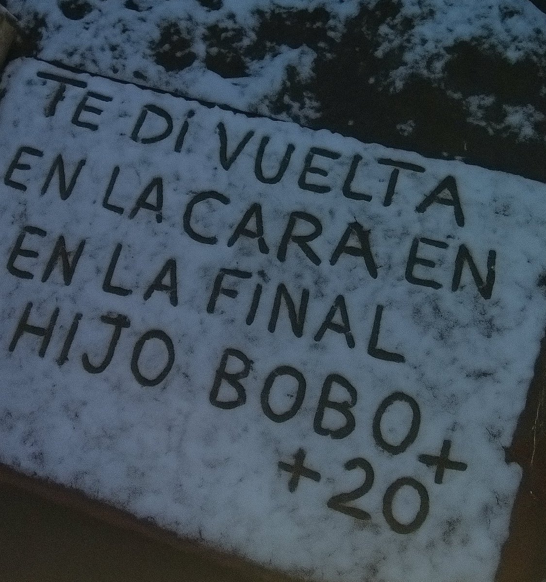 Hace frío, y la nieve dice algo...