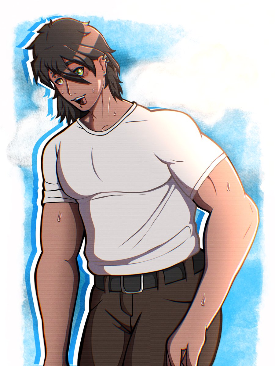AKahn_a's tweet image. Trying to experiment with other art styles. This was a quick drawing but I think it turned out decent. 😗
#Art