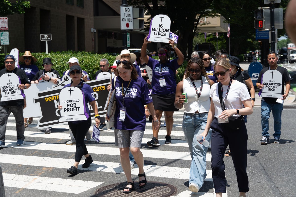 <a href="/SEIU1199_NE/">SEIU 1199NE</a> has joined <a href="/SEIU/">SEIU</a> members in D.C. to defend Medicaid from $1.3T in cuts that would threaten healthcare for 16M people. #HandsOffMedicaid #ThisBillKills #MedicaidSavesLives