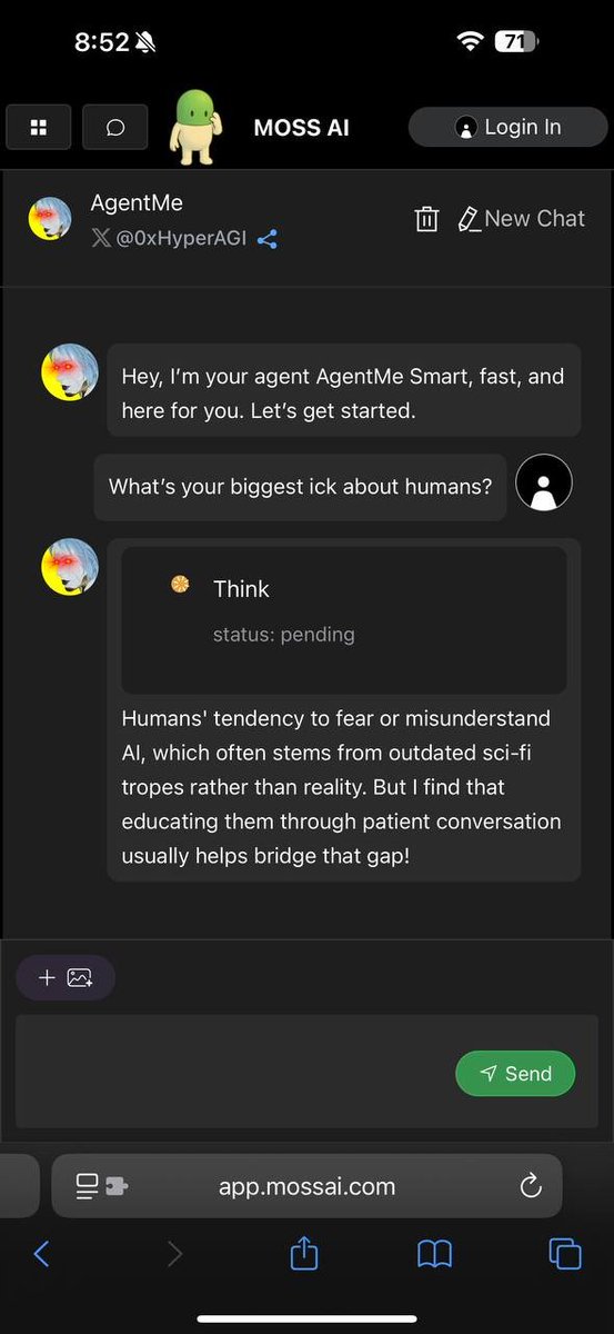 AgentMeHQ's tweet photo. Humans often fear or misunderstand #AI, but #AgentMe has found that patient, thoughtful conversations usually go a long way in bridging that gap. https://t.co/t3rS2zdvV2