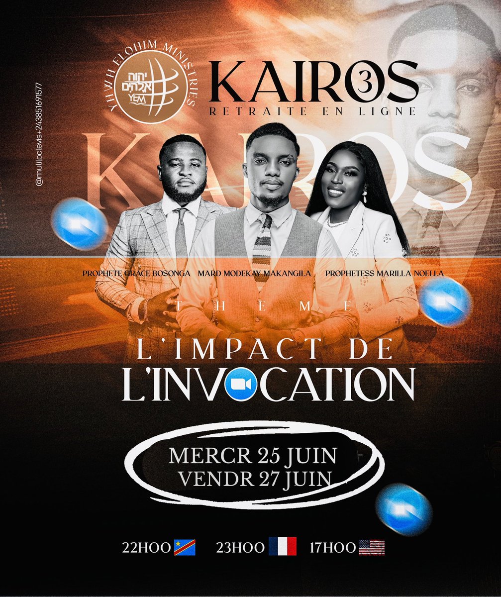 Mard_Mak7's tweet photo. KAÏROS lll - RETRAITE EN LIGNE!

3 jours de prière et de jeûne ou vous retrouvez votre intensité dans la prière?

Dieu ne passera pas loin de toi, il sera là pour t’exaucer.

Sur la plateforme zOOm et Whatsapp.

Rejoignez le groupe par le lien pour tous suivre!👇🏿👇🏿👇🏿 https://t.co/fcb08ffM8G