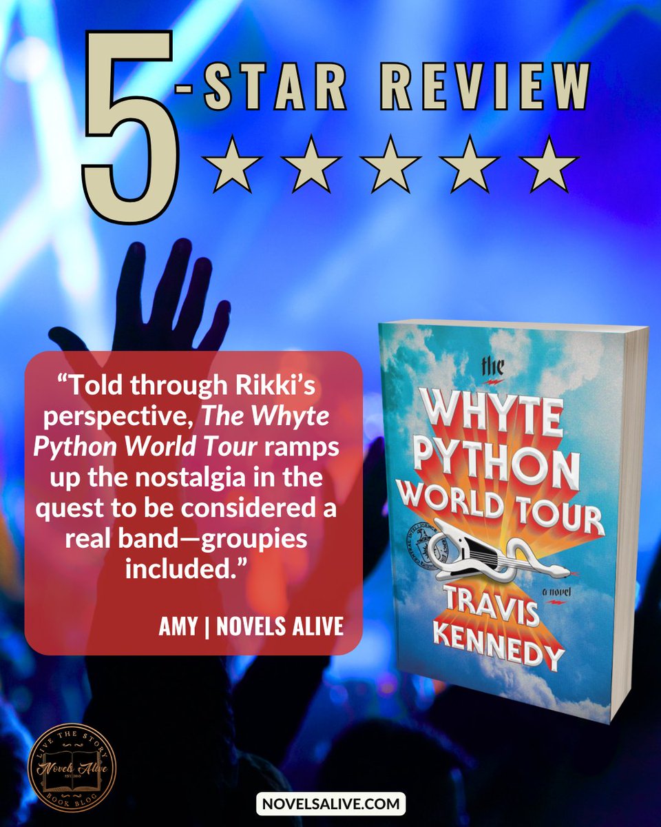 Novels Alive (@novelsalive) on Twitter photo 5-STAR REVIEW🌟🌟🌟🌟🌟: THE WHYTE PYTHON WORLD TOUR by Travis Kennedy <a href="/TravisKennedy/">Travis Kennedy</a>
👉Told through Rikki’s perspective, THE WHYTE PYTHON WORLD TOUR ramps up the nostalgia in the quest to be considered a real band—groupies included. bit.ly/3FRw3An #bookreview #mystery 5-STAR REVIEW🌟🌟🌟🌟🌟: THE WHYTE PYTHON WORLD TOUR by Travis Kennedy <a href="/TravisKennedy/">Travis Kennedy</a>
👉Told through Rikki’s perspective, THE WHYTE PYTHON WORLD TOUR ramps up the nostalgia in the quest to be considered a real band—groupies included. bit.ly/3FRw3An #bookreview #mystery